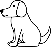 ワンちゃん(犬,dog)のイラスト