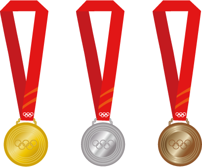 北京オリンピックメダルイラストセット