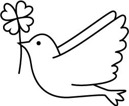 平和象徴(鳩・鳥・四葉のクローバー）