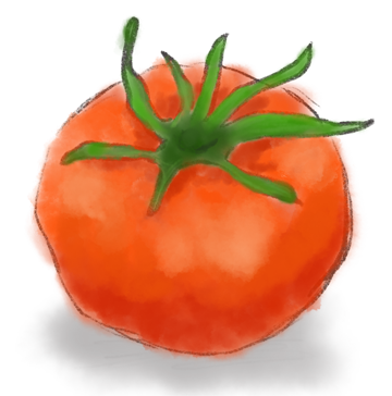 水彩画風トマト